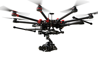 VisualPro erstellt Luftaufnahmen mit hochmodernen Drohnen.